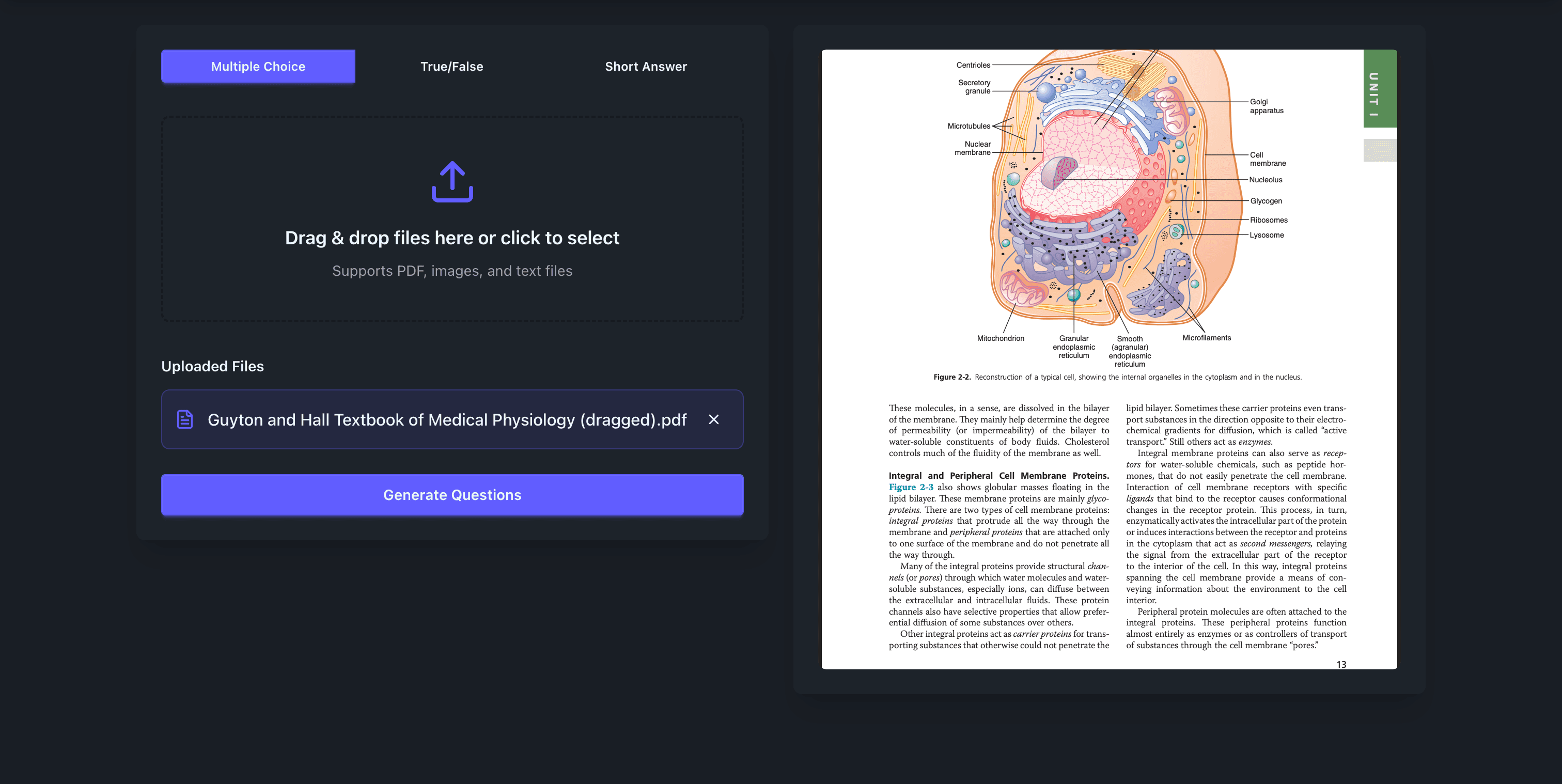 Medical student studying